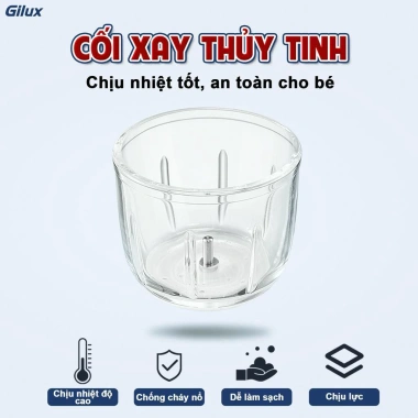 Máy xay thịt cầm tay Gilux GLY38 - 200W, cối thủy tinh 300ml, thiết kế nhỏ gọn, giảm giá 449k 6