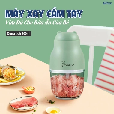 Máy xay thịt cầm tay Gilux GLY38 - 200W, cối thủy tinh 300ml, thiết kế nhỏ gọn, giảm giá 449k 7