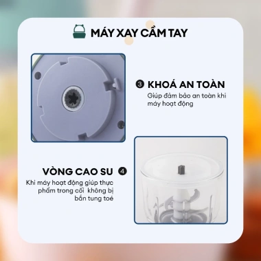 Máy xay thịt cầm tay Gilux GLY38 - 200W, cối thủy tinh 300ml, thiết kế nhỏ gọn, giảm giá 449k 9