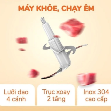 Máy xay thịt chà bông bóc tỏi 500W SK-7.030 kèm 3 cối xay - Siêu nhuyễn, giảm giá 611k 2