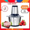Máy xay thịt cối inox 2L đa năng, dao 4 lưỡi, công suất 300W - Giá chỉ 121.618 VND