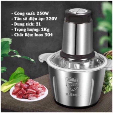 Máy xay thịt cối inox 304 250W công nghệ Nhật Bản đa năng, dung tích 2L - 99.000₫ 2