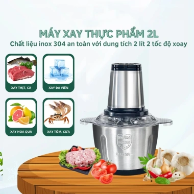 Máy Xay Thịt Cối Inox 4 Lưỡi 200W Đa Năng Xay Thịt Tỏi Rau Củ Giá Ưu Đãi 109.760