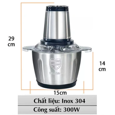 Máy Xay Thịt Cối Inox 4 Lưỡi 200W Đa Năng Xay Thịt Tỏi Rau Củ Giá Ưu Đãi 109.760