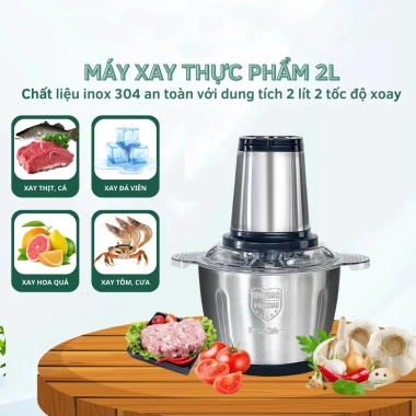 Máy Xay Thịt Cối Inox 4 Lưỡi 200W Đa Năng Xay Thịt Tỏi Rau Củ Giá Ưu Đãi 109.760