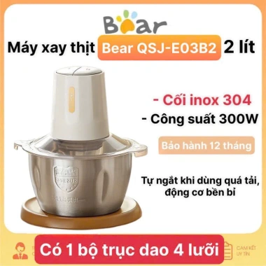 Máy xay thịt cối inox Bear QSJ-Y03N1 2L 300W Bảo hành 12 tháng giá chỉ 445.000đ 10