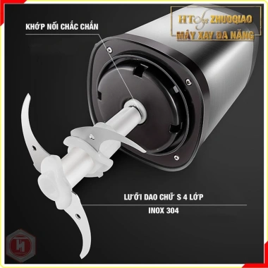Máy xay thịt đa năng 250W cối inox304 - 4 lưỡi dao sắc bén, lỗi 1 đổi 1 - 145.000₫