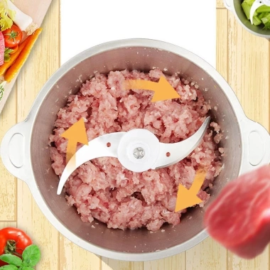 Máy Xay Thịt Đa Năng 2L Inox Cầm Tay 2 Chế Độ 4 Lưỡi Dao Siêu Bền BH 1 Năm - 319k 6