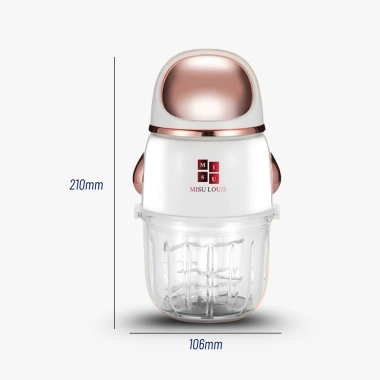 Máy xay thịt đa năng 300ml Misu Louis, cối thủy tinh, 6 lưỡi dao, 200W, xay thực phẩm dặm và rau củ, giá chỉ 162.000₫