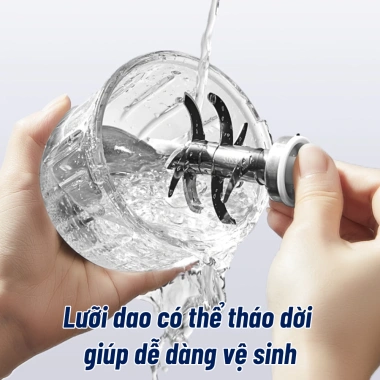 Máy xay thịt đa năng 300ml Misu Louis, cối thủy tinh, 6 lưỡi dao, 200W, xay thực phẩm dặm và rau củ, giá chỉ 162.000₫
