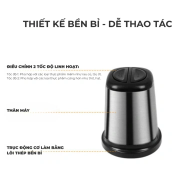 Máy xay thịt đa năng 300W SMARTIX - lưỡi dao kép chữ S, cối inox 304, dung tích 2L/3L, 295.000₫ 6