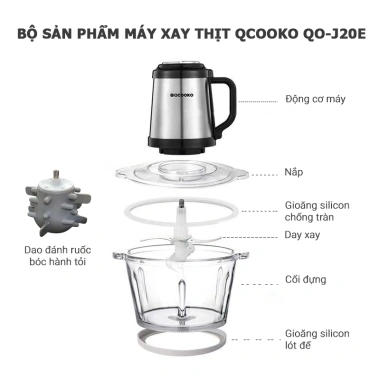 Máy Xay Thịt Đa Năng Bear QSJ-B02Q1 4 Lưỡi Kép 2L - Xay Thịt Rau Củ, Giá 349k giảm giá 9