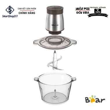 Máy xay thịt đa năng Bear QSJ-C03M1 2L lưỡi dao inox sắc bén, gọn nhẹ, BH 18 tháng - 449.100₫