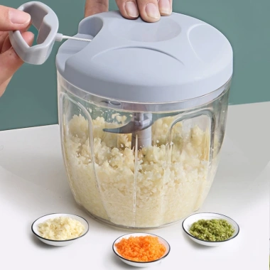 Máy xay thịt đa năng cầm tay, ép tỏi, thái rau nhanh gọn, giảm giá 58.000đ cho bếp