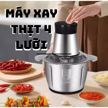 Máy xay thịt đa năng điện - Băm nhuyễn tỏi ớt gừng, ép tỏi hành nhanh tiện lợi