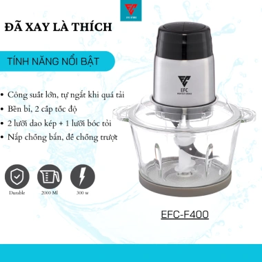 Máy xay thịt đa năng EFC-F400 4 lưỡi inox 400W - Giá 339.000, bảo hành chính hãng