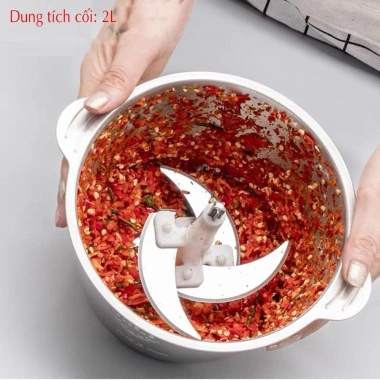 Máy Xay Thịt Đa Năng Inox 2L Cầm Tay 2 Chế Độ 4 Lưỡi Dao Siêu Bền BH 1 Năm 309.000 VND