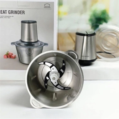 Máy xay thịt đa năng inox 2L, lưỡi dao thép 304,4, say sinh tố rau củ, cá, hoa quả - hàng loại 1, 129k 6 Máy xay thịt đa năng inox 2L, lưỡi dao thép 304,4, say sinh tố rau củ, cá, hoa quả - hàng loại 1, 129k 6