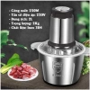 Máy xay thịt đa năng inox 2L, lưỡi dao thép 304,4, say sinh tố rau củ, cá, hoa quả - hàng loại 1, 129k 9
