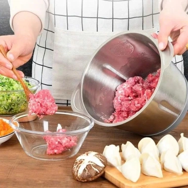Máy xay thịt đa năng inox 304 2L 200W – 4 lưỡi dao xay thịt cá, rau củ, sinh tố, giá 119k