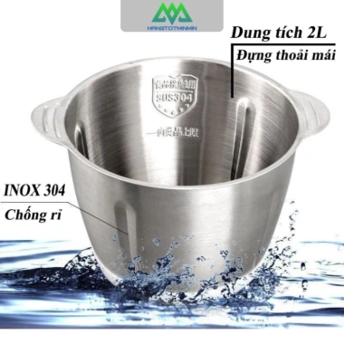 Máy Xay Thịt Đa Năng Inox 304 2L 300W - 4 Lưỡi Kép, Xay Cua, Cá, Rau - Giá ưu đãi 224.952₫ 3