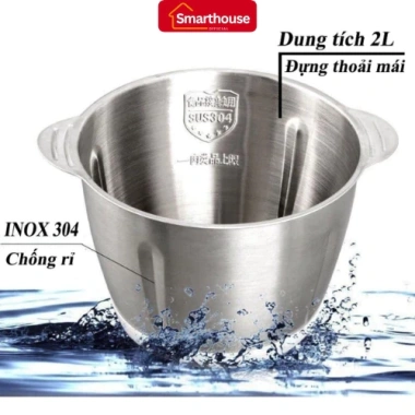 Máy Xay Thịt Đa Năng Inox 304 2L 300W - Lưỡi Dao Kép Siêu Sắc, Xay Cá, Cua, Đá, Rau Củ - Giá chỉ 224.952 VND 6