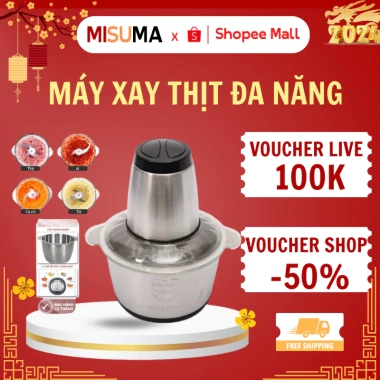 Máy Xay Thịt Đa Năng MISUMA Inox - Công Suất Mạnh, Giá Ưu Đãi 165k