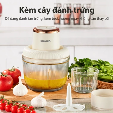 Máy Xay Thịt Đa Năng Samono SW-CD300 300W, 2 Cối Thủy Tinh 300ml/2.2L, Bảo Hành 1 Năm, Xay Ăn Dặm Bé - Giá 449k 5