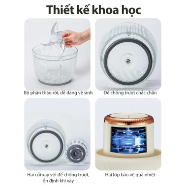 Máy Xay Thịt Đa Năng Samono SW-CD300 300W, 2 Cối Thủy Tinh 300ml/2.2L, Bảo Hành 1 Năm, Xay Ăn Dặm Bé - Giá 449k 8