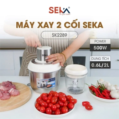 Máy xay thịt đa năng SEKA 500W 2L 1 cối + 2 cối - Giá ưu đãi 350.000₫ 4