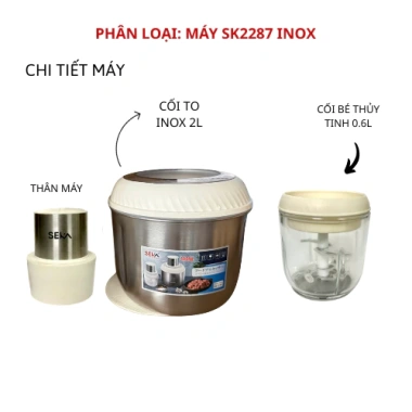 Máy Xay Thịt Đa Năng SEKA Nhật Bản 500W, 2 Cối Thuỷ Tinh - BH 12 Tháng, Giá 367.500₫ 9