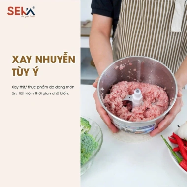 Máy xay thịt đa năng Seka SK2.287 2 cối thủy tinh, xay cua, thịt, trái cây, rau củ 380.000 VND