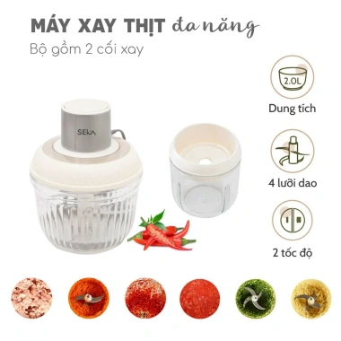 Máy xay thịt đa năng Seka SK2.287 500W 2 cối 0,6l & 2l xay thịt tỏi ớt - 389.000 VND 3