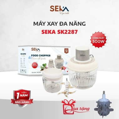 Máy Xay Thịt Đa Năng Seka SK2.288 500W 2L Inox + Cối Thủy Tinh - Giá 295.000