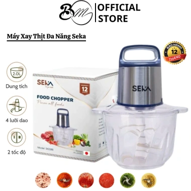 Máy Xay Thịt Đa Năng Seka SK2.288 500W 2L Inox + Cối Thủy Tinh - Giá 295.000