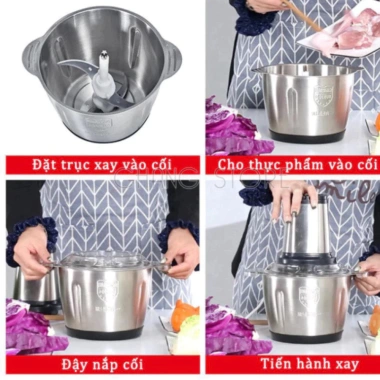 Máy xay thịt đa năng siêu mạnh cối inox - Giá chỉ 169.000đ, giảm từ 218.010đ