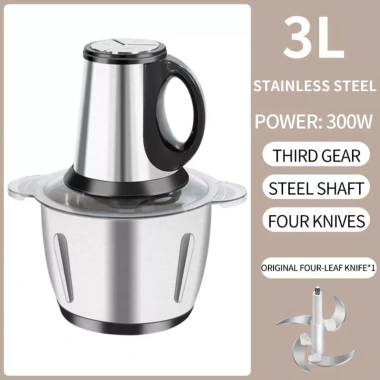 Máy Xay Thịt Điện HOUCHU 3L Thép Không Gỉ Đa Năng, Mini Hạng Nặng, Kích Thước Nhỏ Dùng Ngoài Trời - Giá chỉ 352.440₫ 4