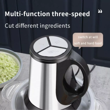 Máy Xay Thịt Điện HOUCHU 3L Thép Không Gỉ Đa Năng, Mini Hạng Nặng, Kích Thước Nhỏ Dùng Ngoài Trời - Giá chỉ 352.440₫ 7