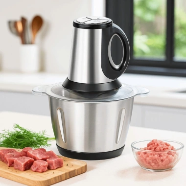 Máy Xay Thịt Điện HOUCHU 3L Thép Không Gỉ Đa Năng, Mini Hạng Nặng, Kích Thước Nhỏ Dùng Ngoài Trời - Giá chỉ 352.440₫ 8