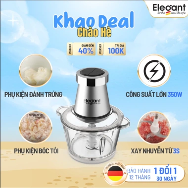 Máy Xay Thịt FCJ08 3in1 Đánh Trứng Bóc Tỏi Xay Thực Phẩm Dao Thép - Giá chỉ 673.200₫
