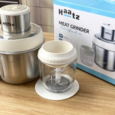 Máy xay thịt Haatz CIM382 500W, 2 cối 2.5L & 0.75L, đánh ruốc đa năng bền bỉ, giá 620.000 VND 2