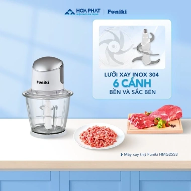 Máy xay thịt Hòa Phát Funiki HMG2.553 500W - Lưỡi dao 6 cánh, giá ưu đãi 749.000 VND 2