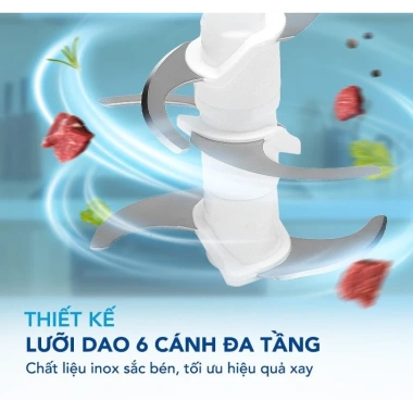 Máy xay thịt Hòa Phát Funiki HMG2.553 500W - Lưỡi dao 6 cánh, giá ưu đãi 749.000 VND 4