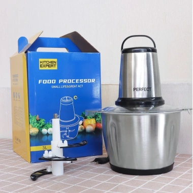 Máy Xay Thịt INOX 304 2L 250W 4 Lưỡi Dao Xay Thịt Cá Rau Củ Sinh Tố 60.000VND 5