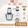 Máy xay thịt INOX 304 2L 300W - 4 lưỡi dao, xay cá, rau, sinh tố, chỉ 129k