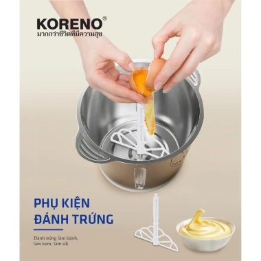 Máy xay thịt inox 304 3L 400W, dụng cụ tách vỏ, đánh trứng, tự ngắt quá tải, BH 12 tháng, 555.000₫