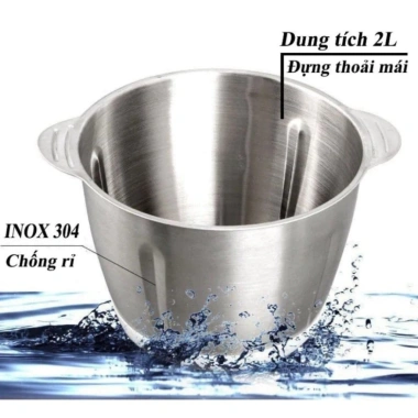 Máy Xay Thịt Inox 304 Chống Vỡ 2L - Động Cơ 250W, 4 Lưỡi Dao Kép, Giá chỉ 225.000 VND 7 Máy Xay Thịt Inox 304 Chống Vỡ 2L - Động Cơ 250W, 4 Lưỡi Dao Kép, Giá chỉ 225.000 VND 7