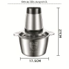 Máy Xay Thịt Inox 304 Chống Vỡ 2L - Động Cơ 250W, 4 Lưỡi Dao Kép, Giá chỉ 225.000 VND 9