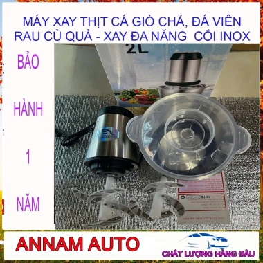 Máy xay thịt inox 304 dung tích 2L đa năng - Bảo hành 1 năm, giá chỉ 299.000₫
