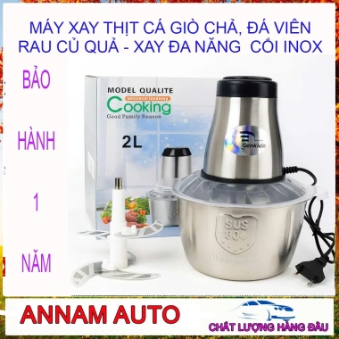 Máy xay thịt inox 304 dung tích 2L đa năng - Bảo hành 1 năm, giá chỉ 299.000₫